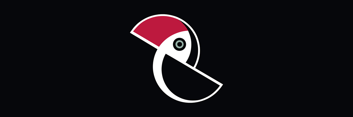 Logo PPA - czarno-biała stylizowana sylwetka tukana z czerwonym dziobem